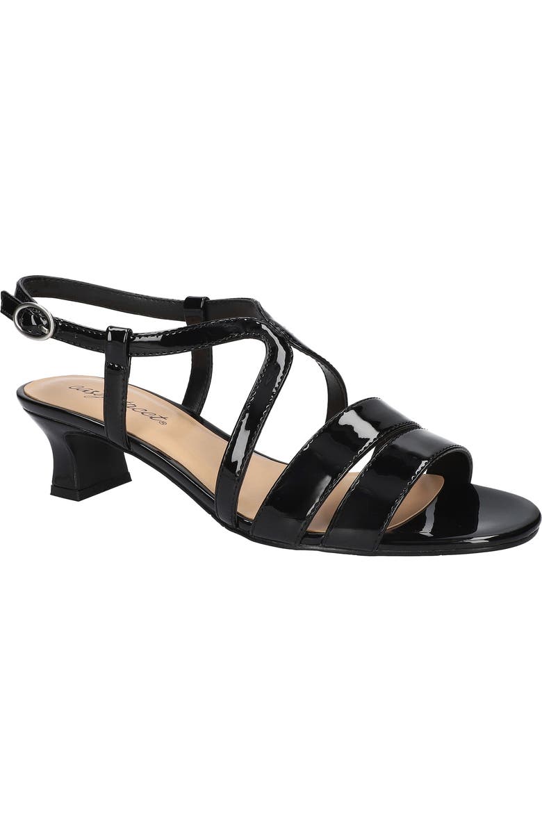 EASY STREET Blissful Ankle Strap Sandal, Main, color, Black Patent