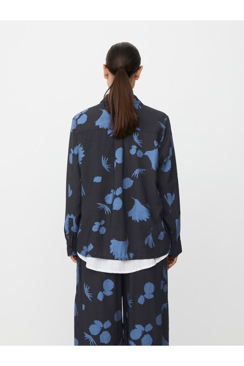 Inanne Long Sleeve Printed Shirt, Alternate, color, Gray Blue