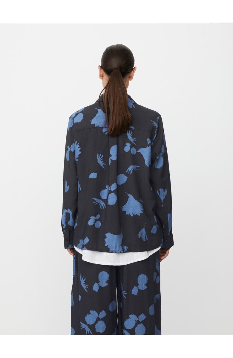 Masai Copenhagen Inanne Long Sleeve Printed Shirt, Alternate, color, Gray Blue