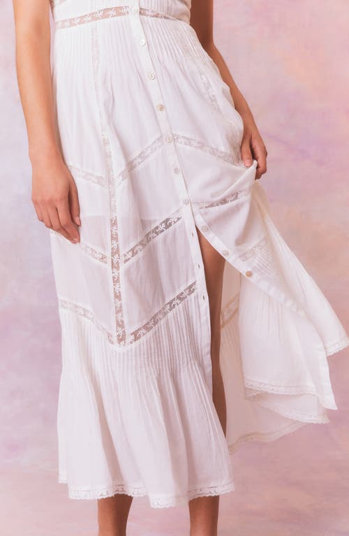 Loveshackfancy Esilda Lace Trim Cotton Dress In True White