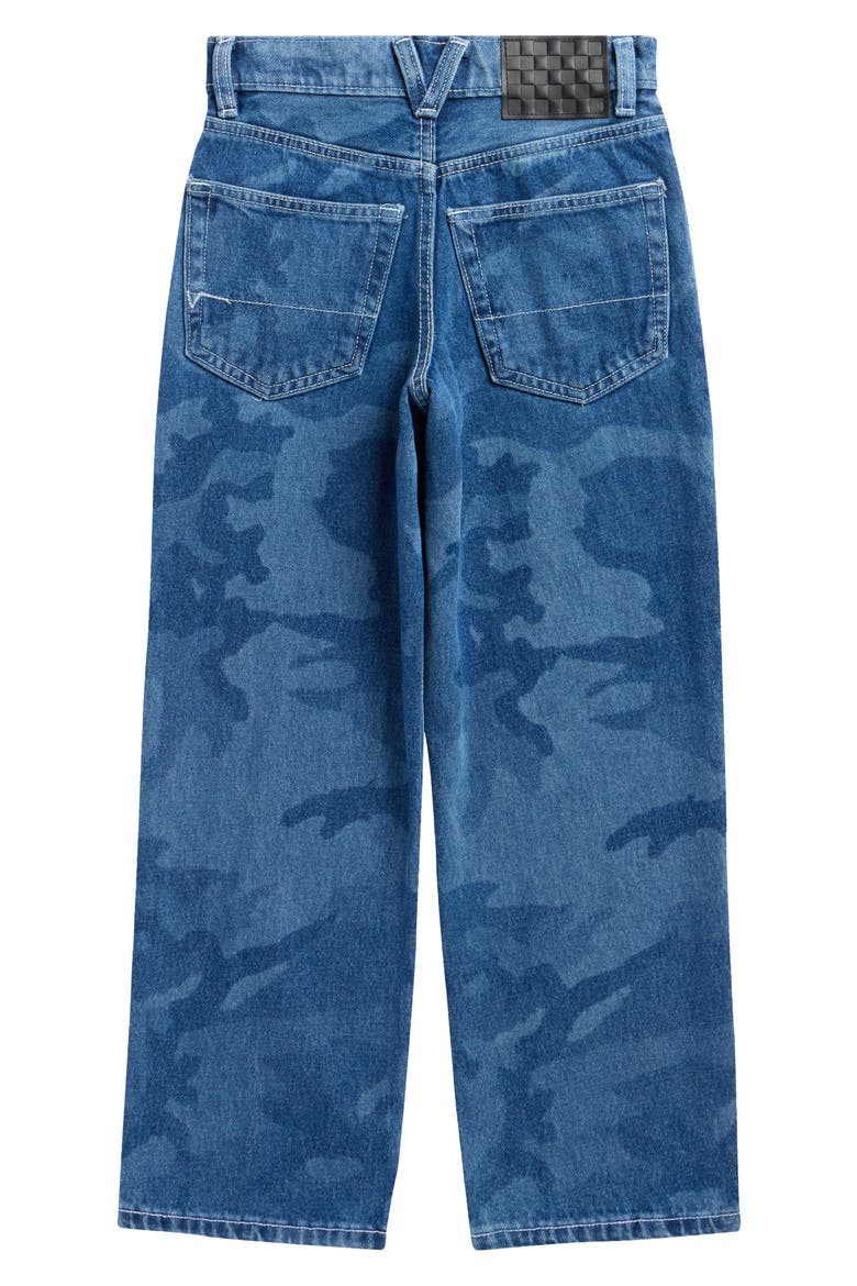 Kids' Skate Check-5 Loose Camo Print Denim Jeans, Alternate, color, STONEWASH BLUE