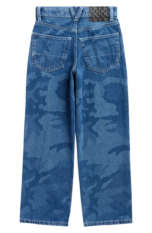 Vans Kids' Skate Check-5 Loose Camo Print Denim Jeans In Blue