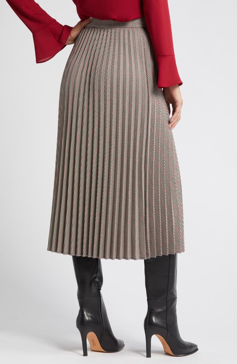 Halogen<sup>®</sup> Dainty Plaid Pleated Midi Skirt, Alternate, color, 