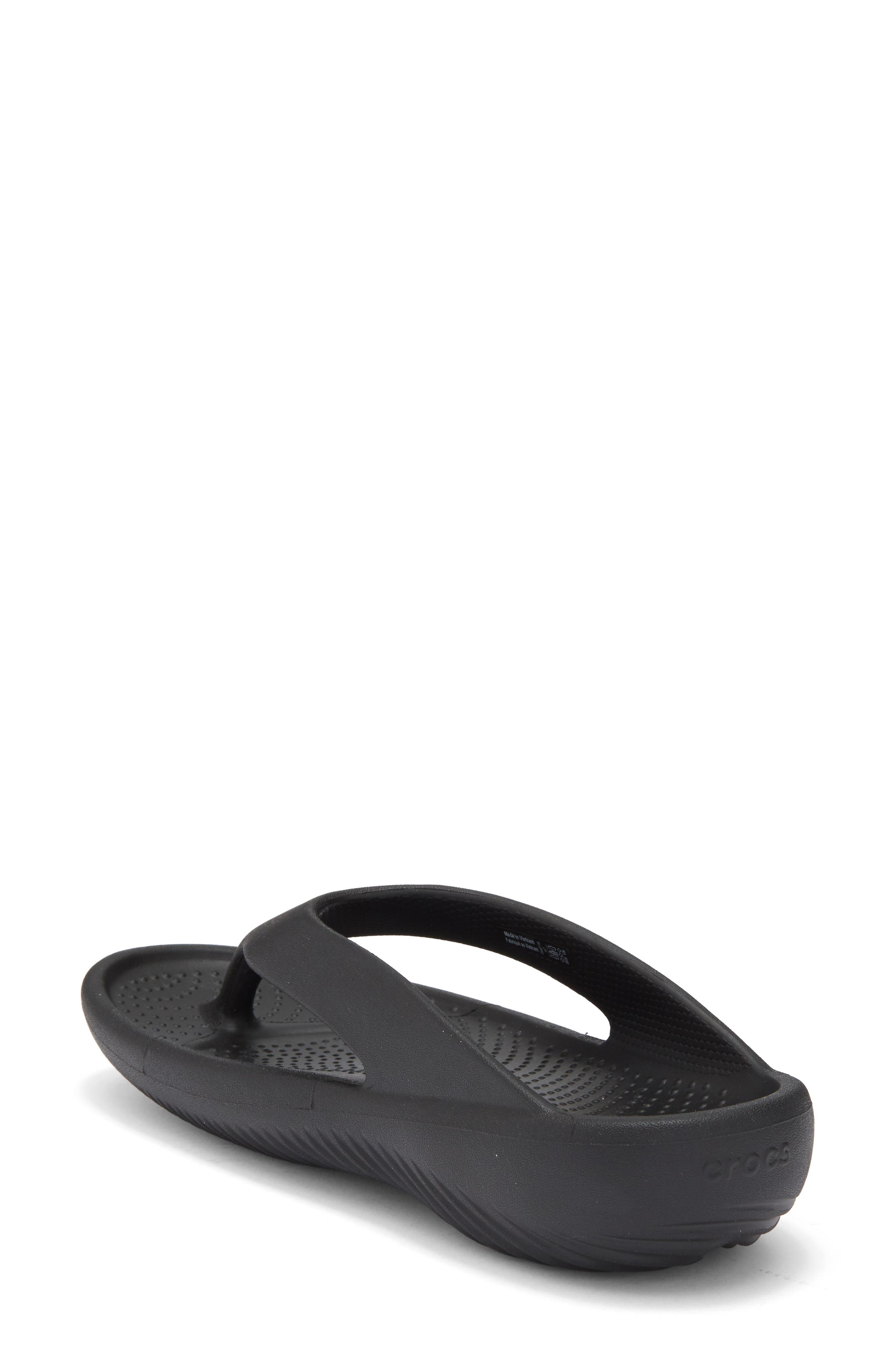 CROCS Mellow Recovery Flip Flop Sandal, Alternate, color, Black