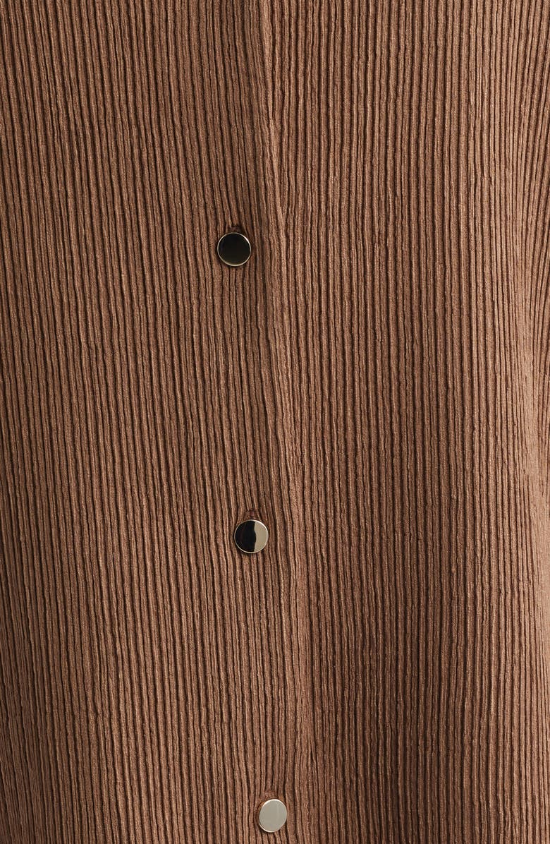 Anne Klein Knit Button-Up Shirt, Alternate, color, Mushroom