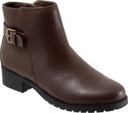 SoftWalk® Marigold Waterproof Leather Ankle Bootie