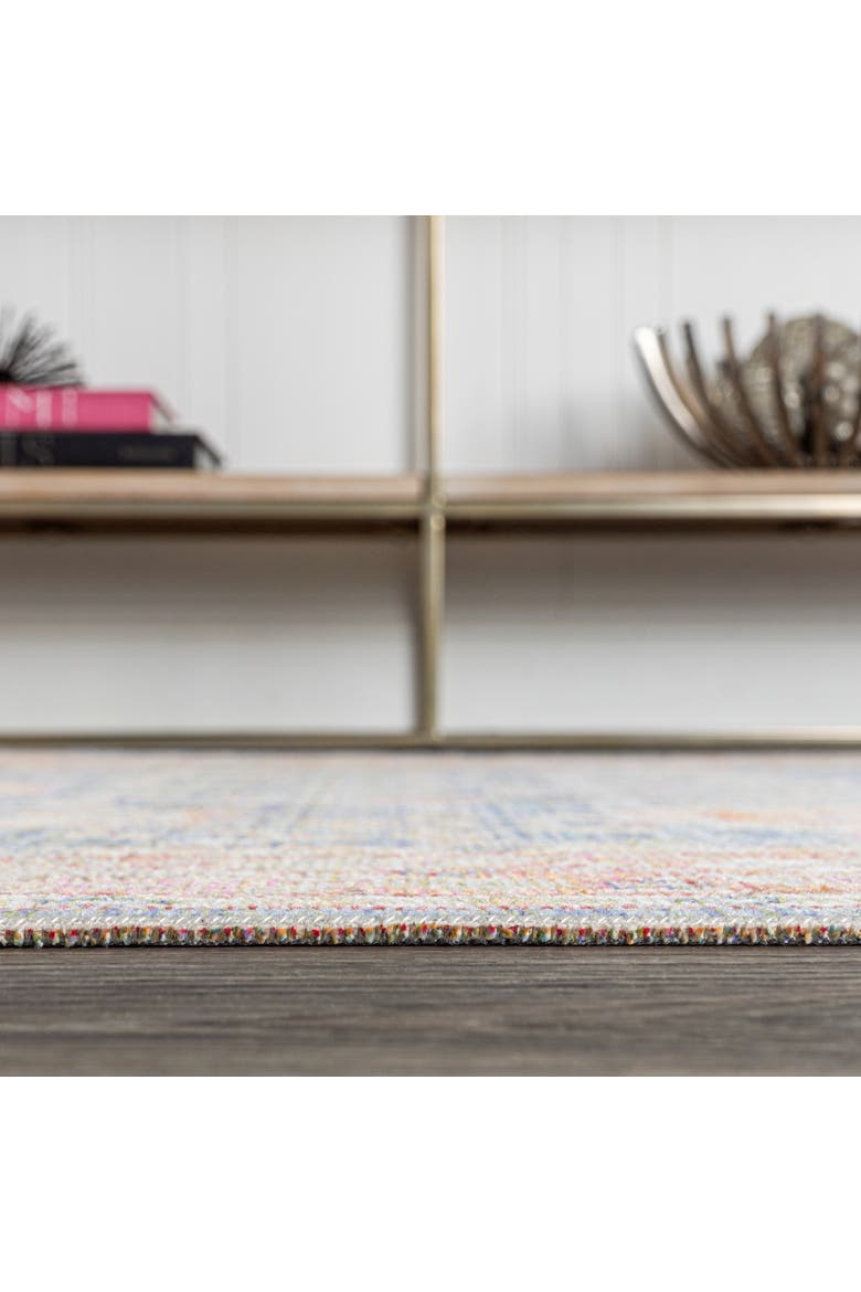 Alba Modern Faded Peshawar Area Rug, Alternate, color, Plum/Terracotta