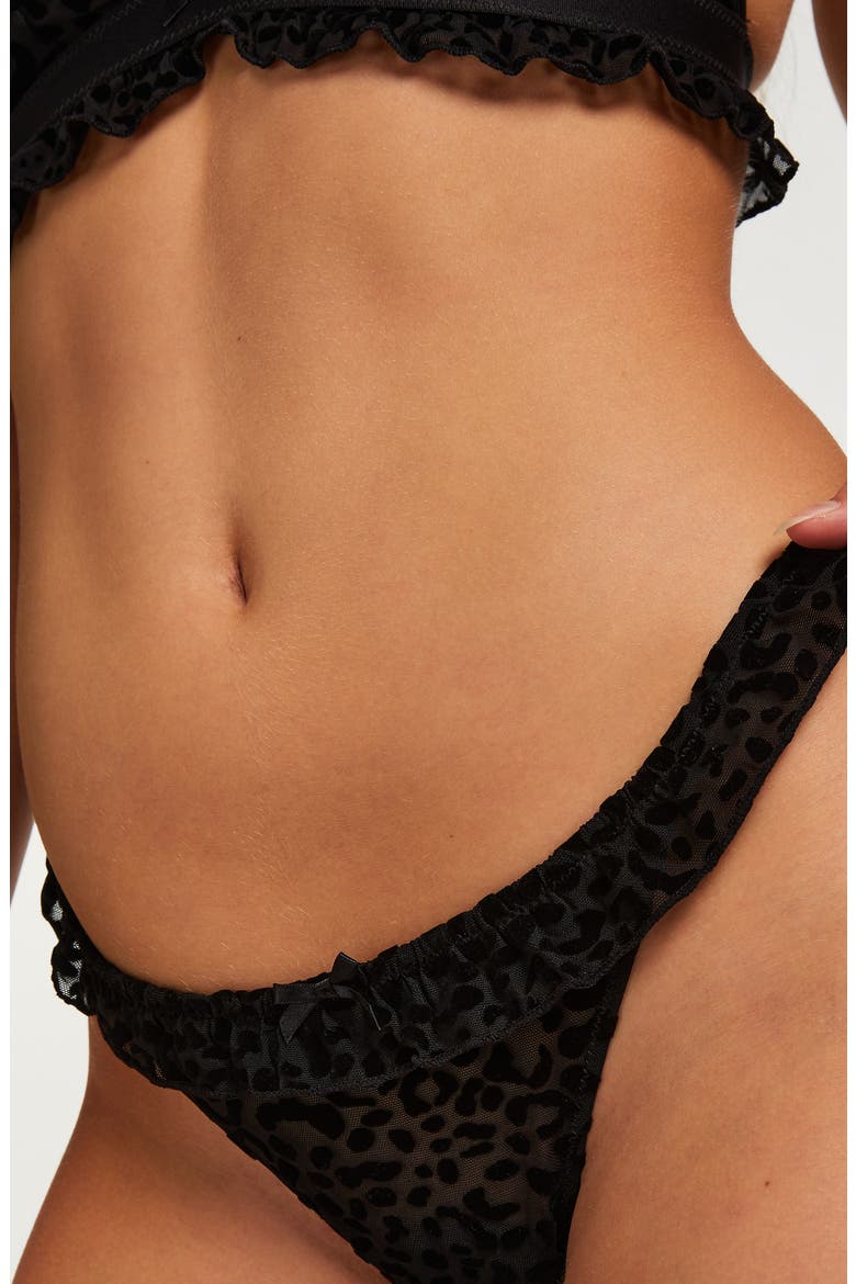 Fenna 3-Pack Mesh G-String Thongs, Main, color, CAVIAR