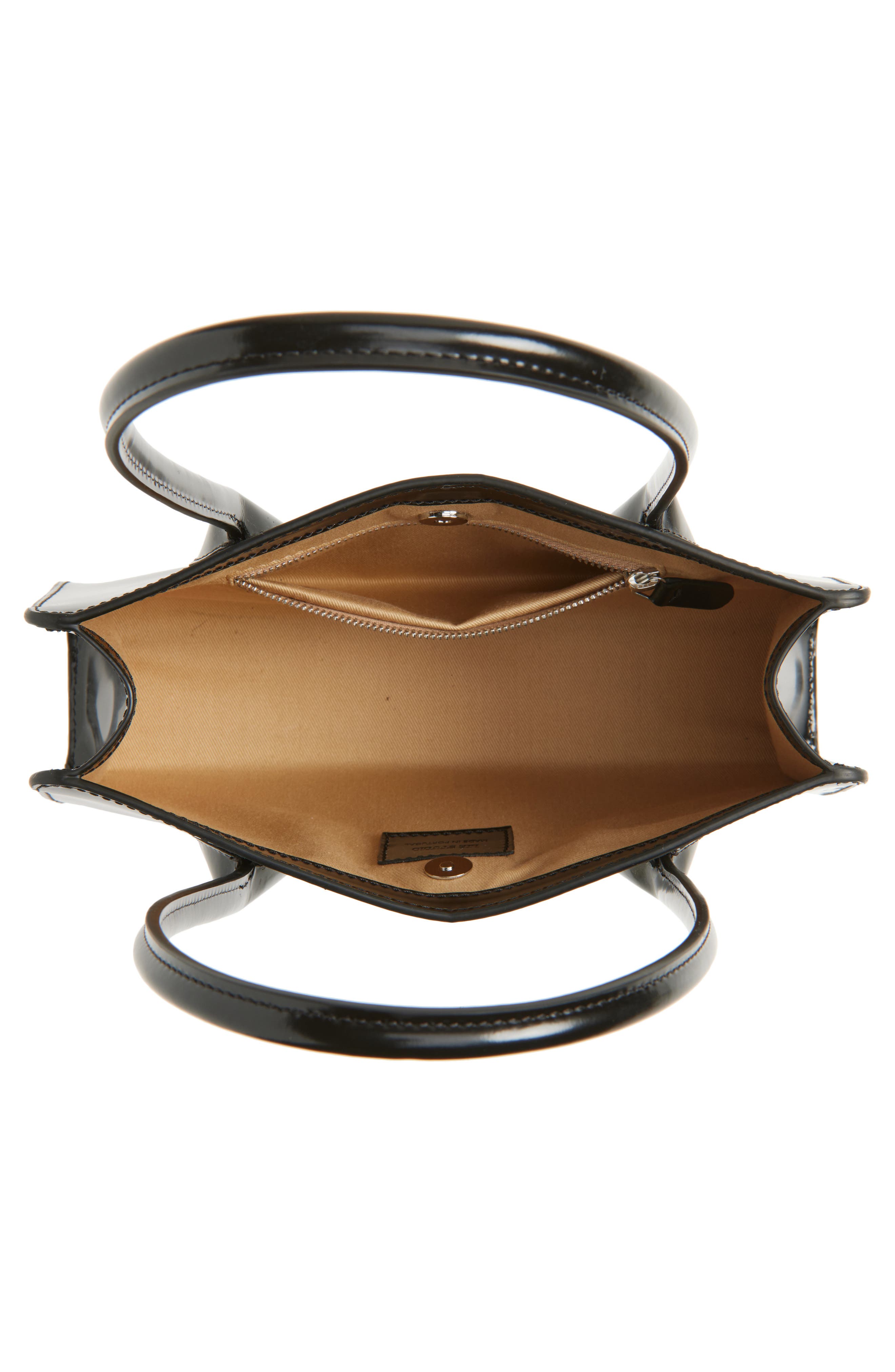 Lié Studio The Lou Top Handle Bag, Alternate, color, Black Patent Leather