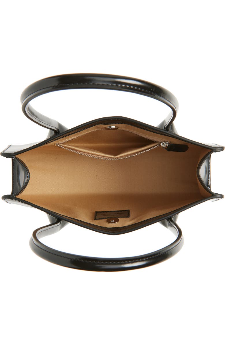 Lié Studio The Lou Top Handle Bag, Alternate, color, Black Patent Leather