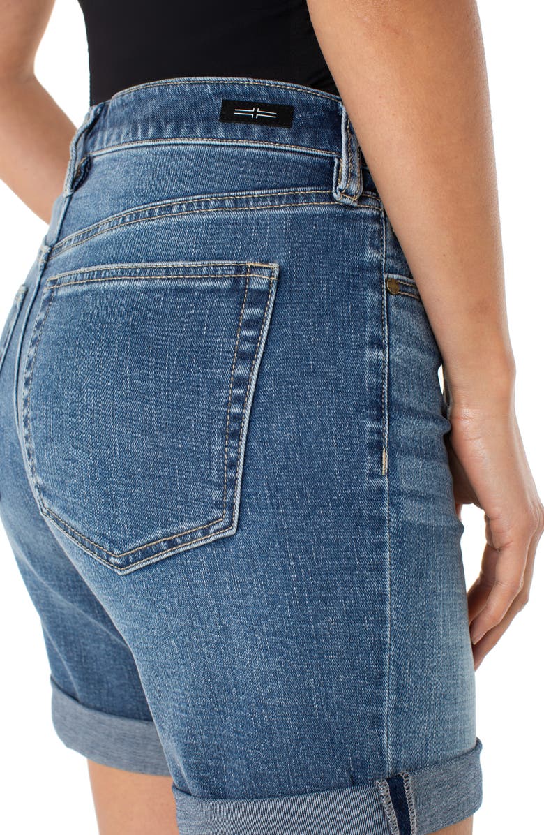 Liverpool Los Angeles Marley Cuffed Girlfriend Denim Shorts, Alternate, color, 