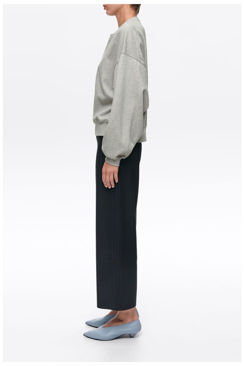 Striped Ankle-Length Maxi Trousers, Alternate, color, NAVY