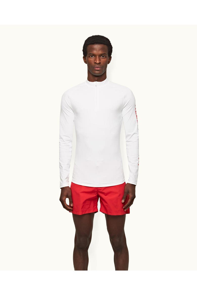 Bray Tailored-Fit Rash Guard, Alternate, color, WHITE