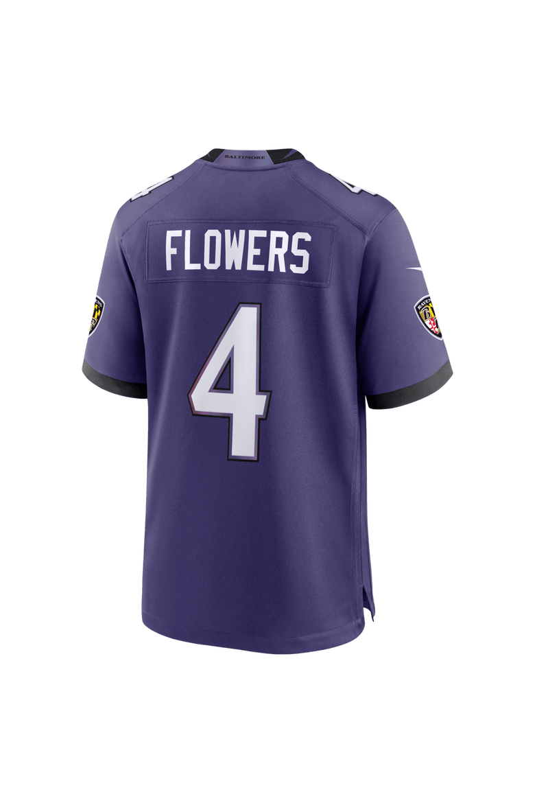Men's Nike Zay Flowers Purple Baltimore Ravens Team Game Jersey, Alternate, color, Purple