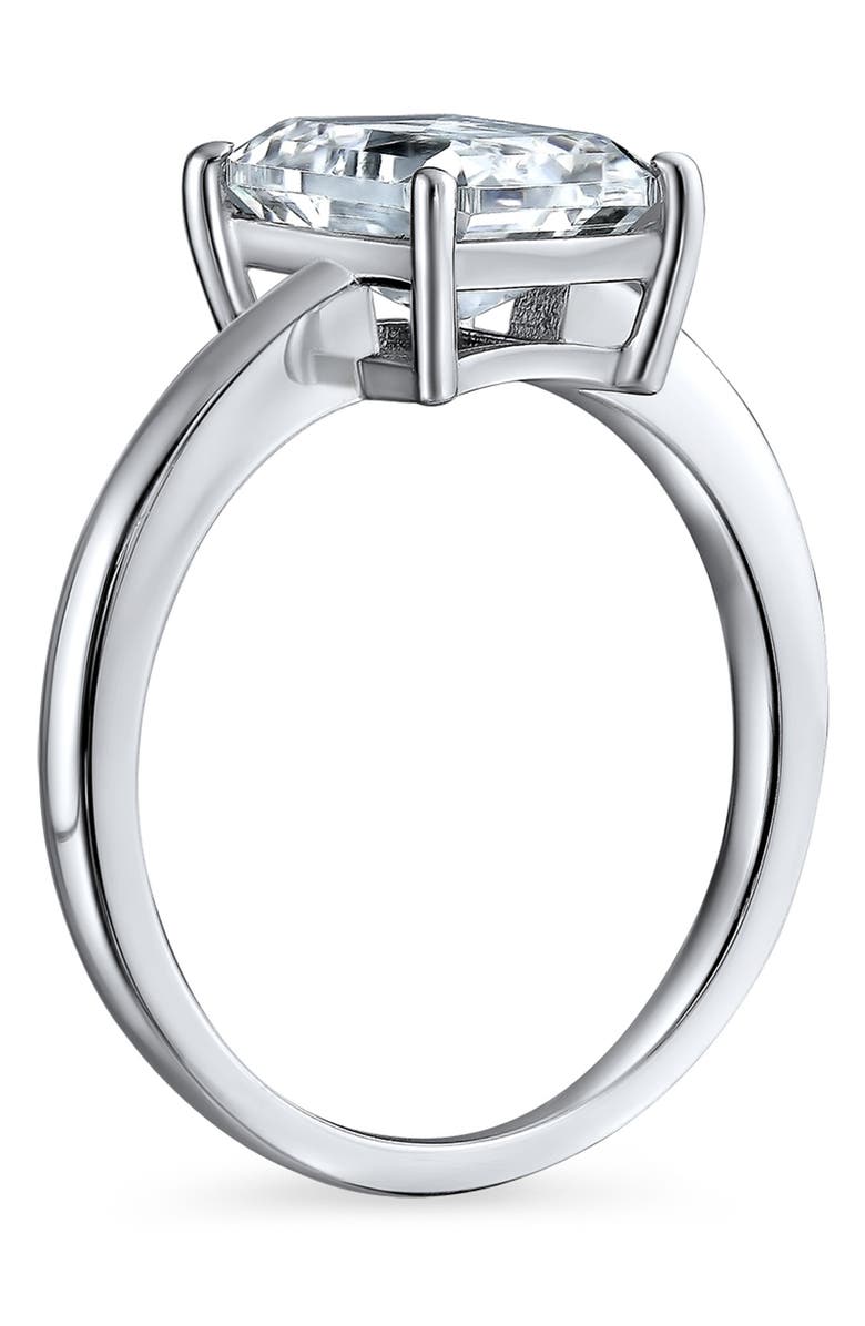 BLING JEWELRY Sterling Silver Brilliant Cut CZ Solitaire Engagement Ring, Alternate, color, 