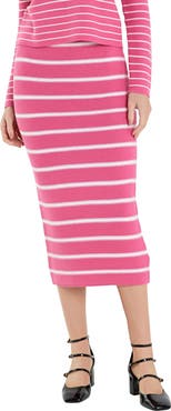 English Factory Stripe Sweater Skirt