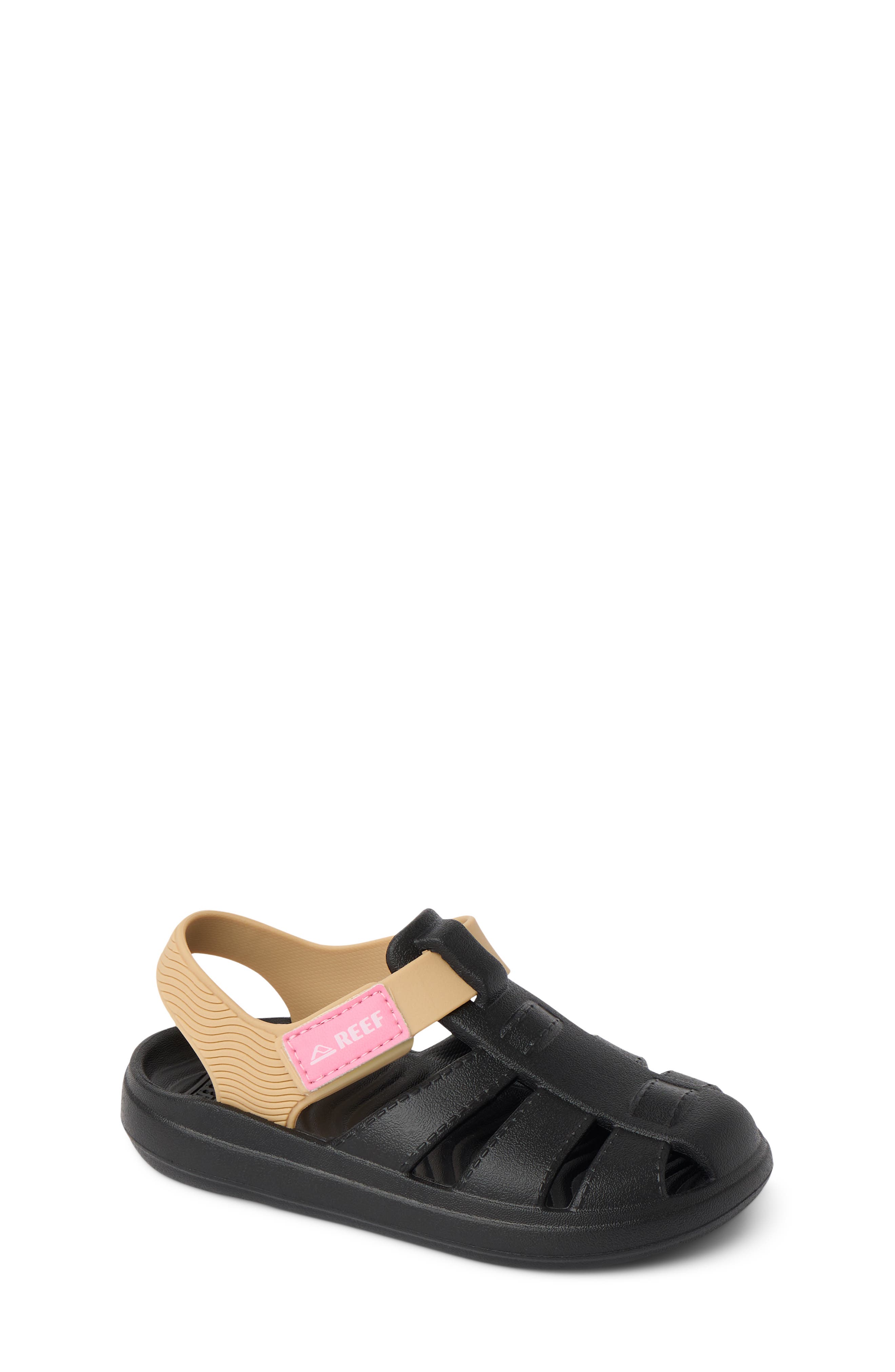 Reef Kids' Totally Beachin Sandal, Main, color, Black/ Tan