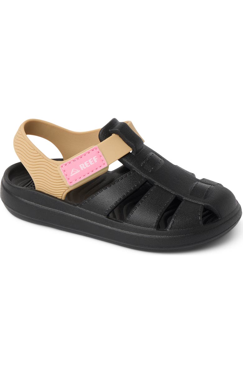 Reef Kids' Totally Beachin Sandal, Main, color, Black/ Tan