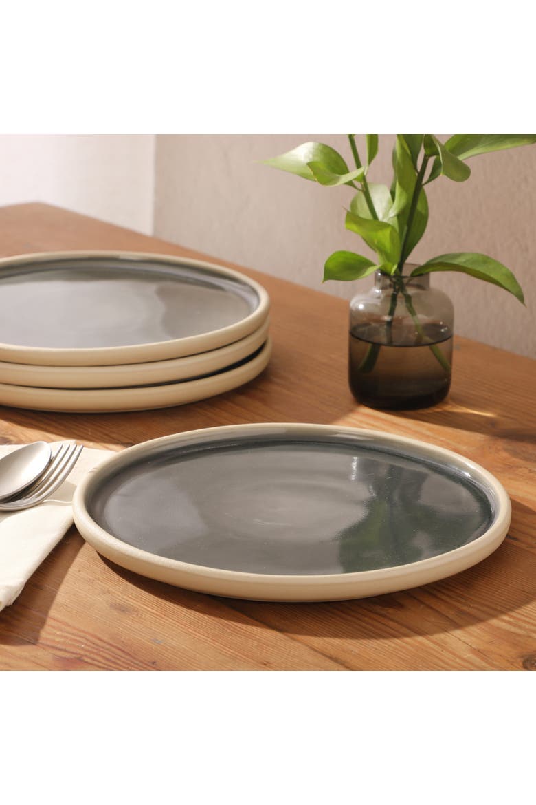 Port Gaia Dinner Plates - Reactive Glaze Dish Set, Alternate, color, Navy