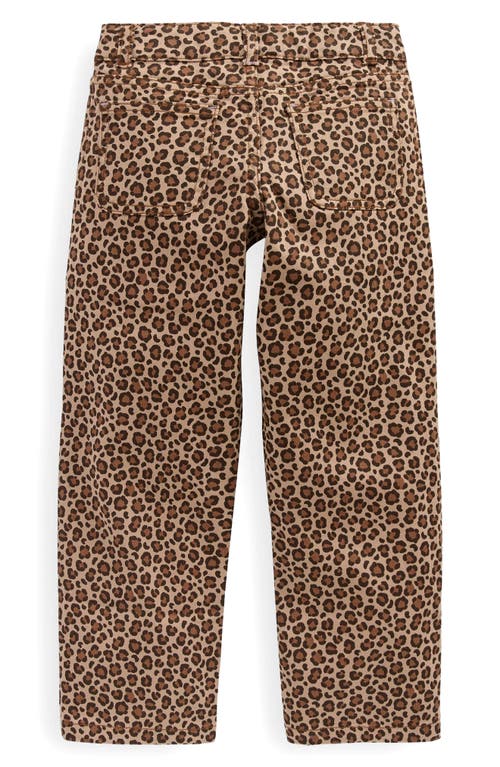 Mini Boden Kids' Leopard Print Cotton Pants In Multi
