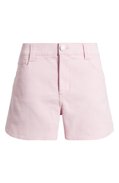 Wit & Wisdom Skyrise Dolphin Hem Denim Shorts In Pink