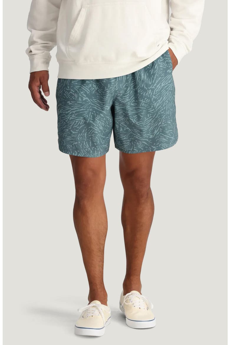 Reverb Water Resistant Hybrid Performance Shorts, Main, color, TIDAL FLOW PRINT STORMY SEA