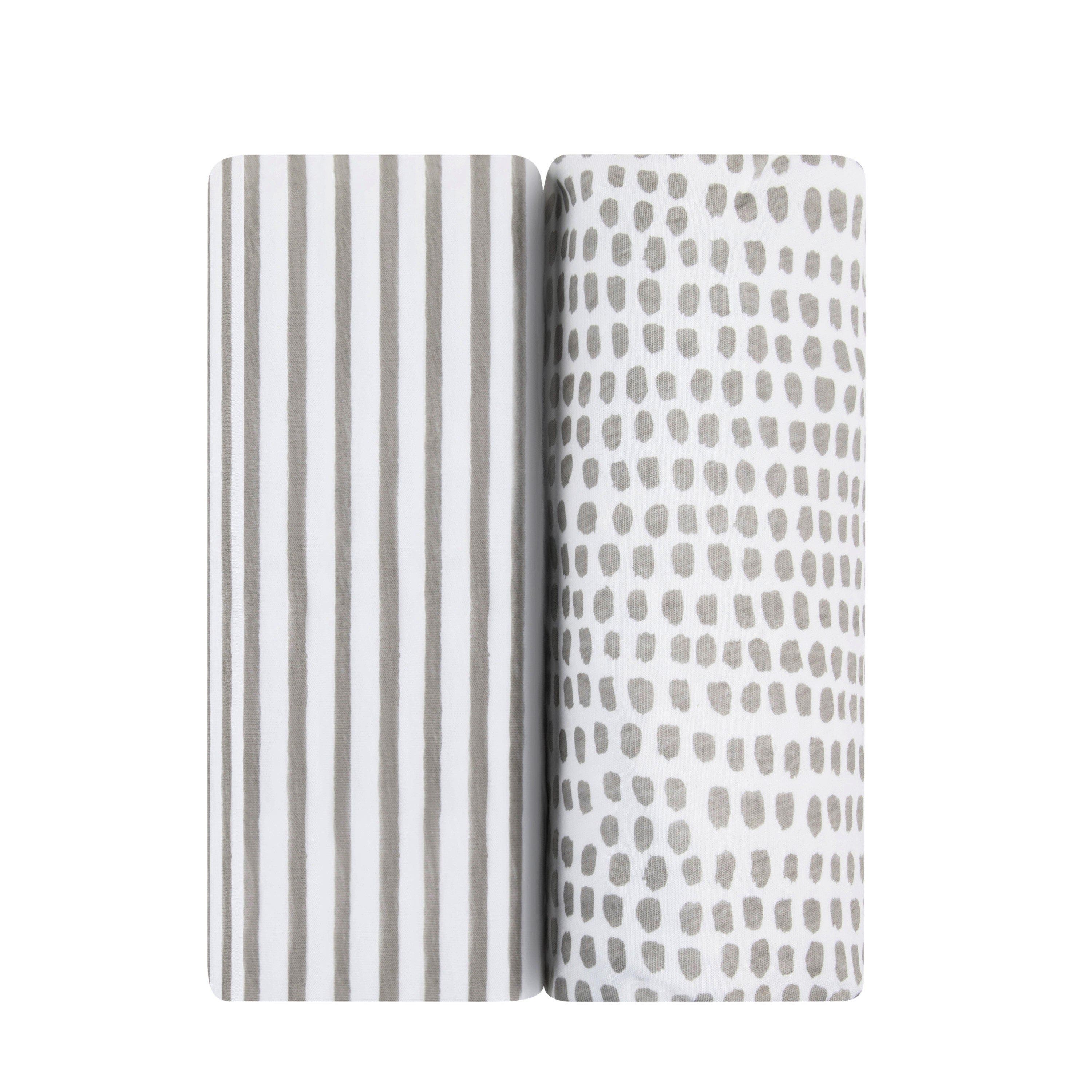 Taupe Stripes & Splash