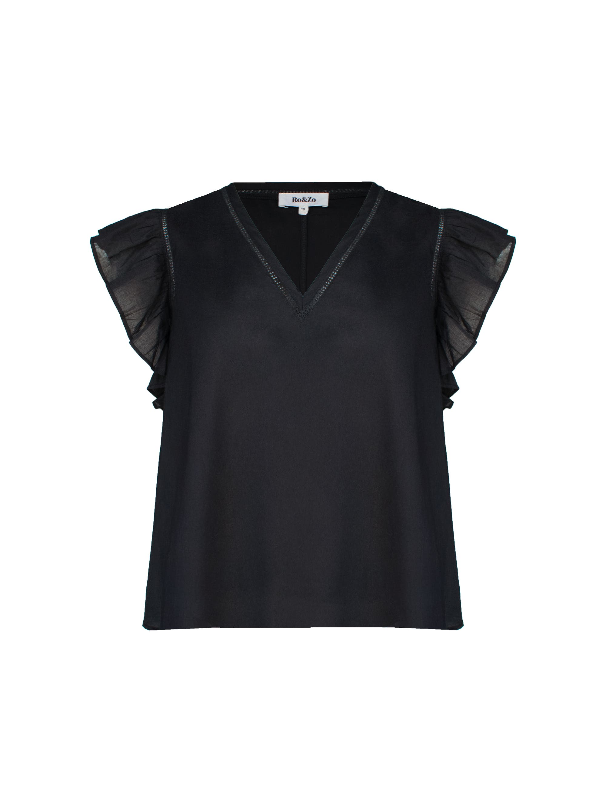 Cotton Frill Sleeve Top - image 2