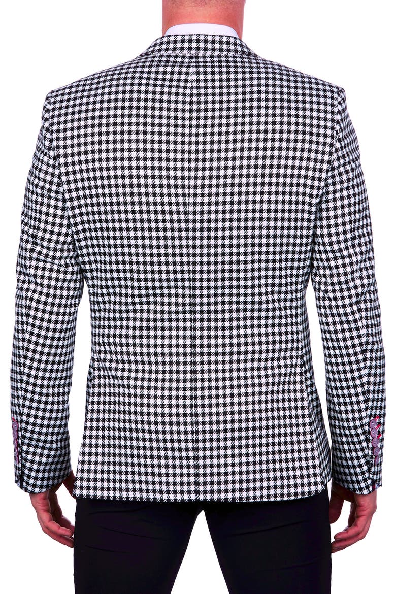 Socrate Chest White Houndstooth Blazer, Alternate, color, WHITE