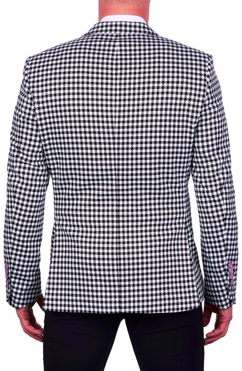 Maceoo Socrate Chest White Houndstooth Blazer, Alternate, color, White