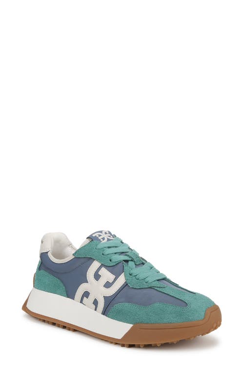 Shop Sam Edelman Langley Sneaker In Coastal Blue/marine Green