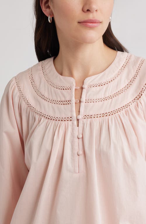 Caslonr Caslon(r) Cotton Voile Popover Top In Pink