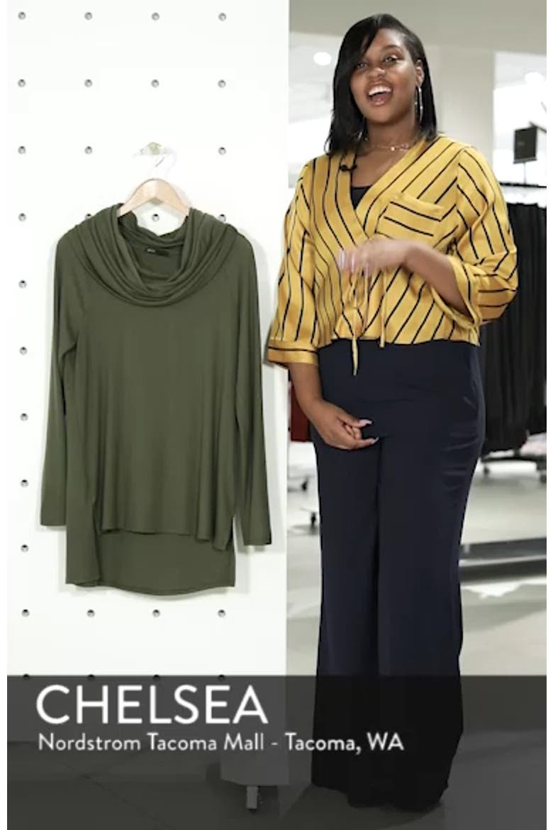 Convertible Neckline Cozy Fleece Tunic video