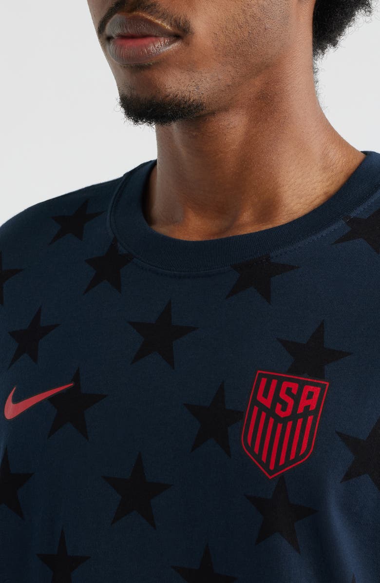 Nike USMNT Crest Cotton Graphic T-Shirt, Alternate, color, Dark Obsidian