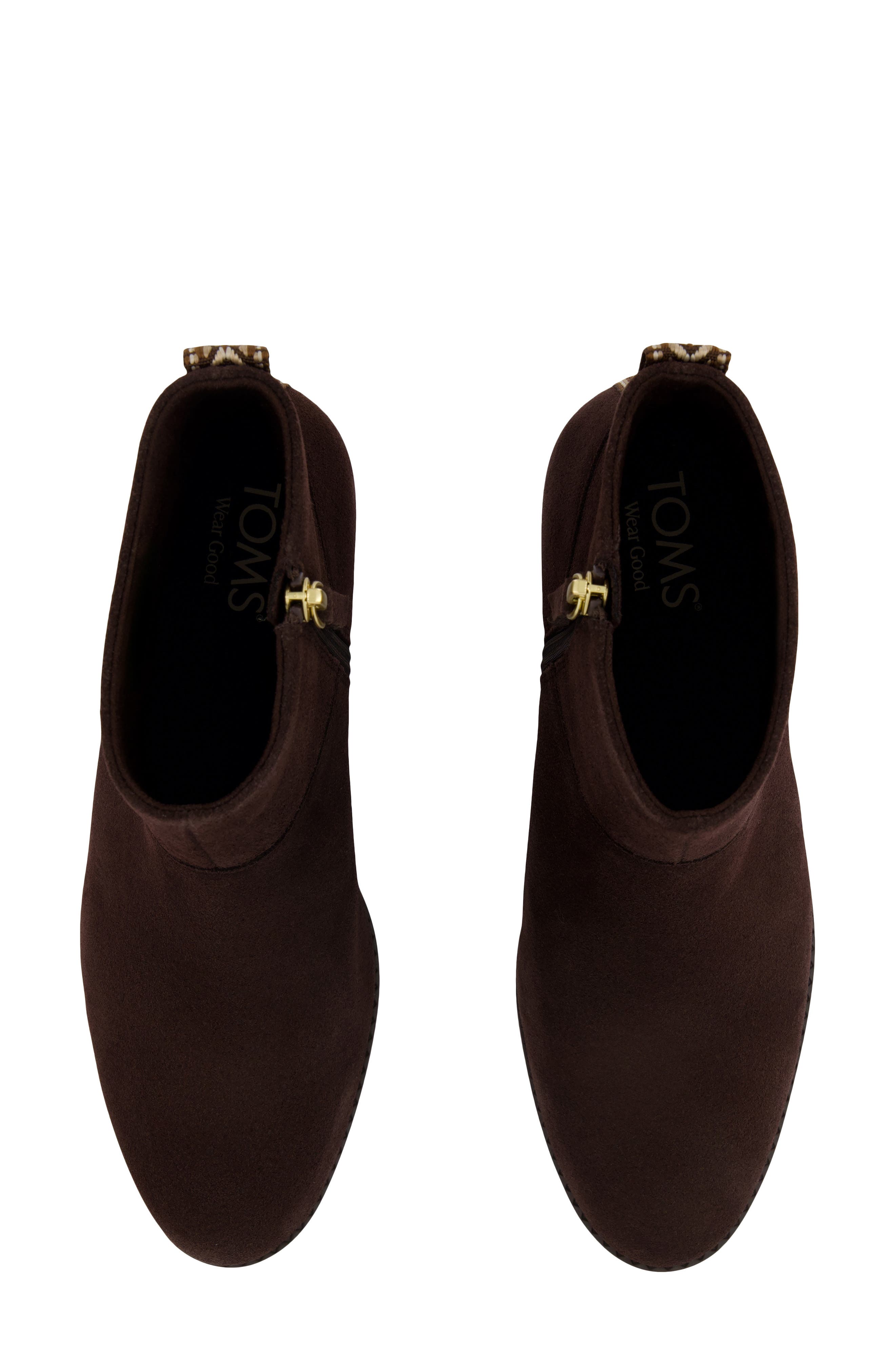 Elia Leather Bootie, Alternate, color, DARK BROWN
