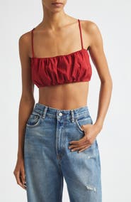 STAUD Fiore Stretch Cotton Bralette Top