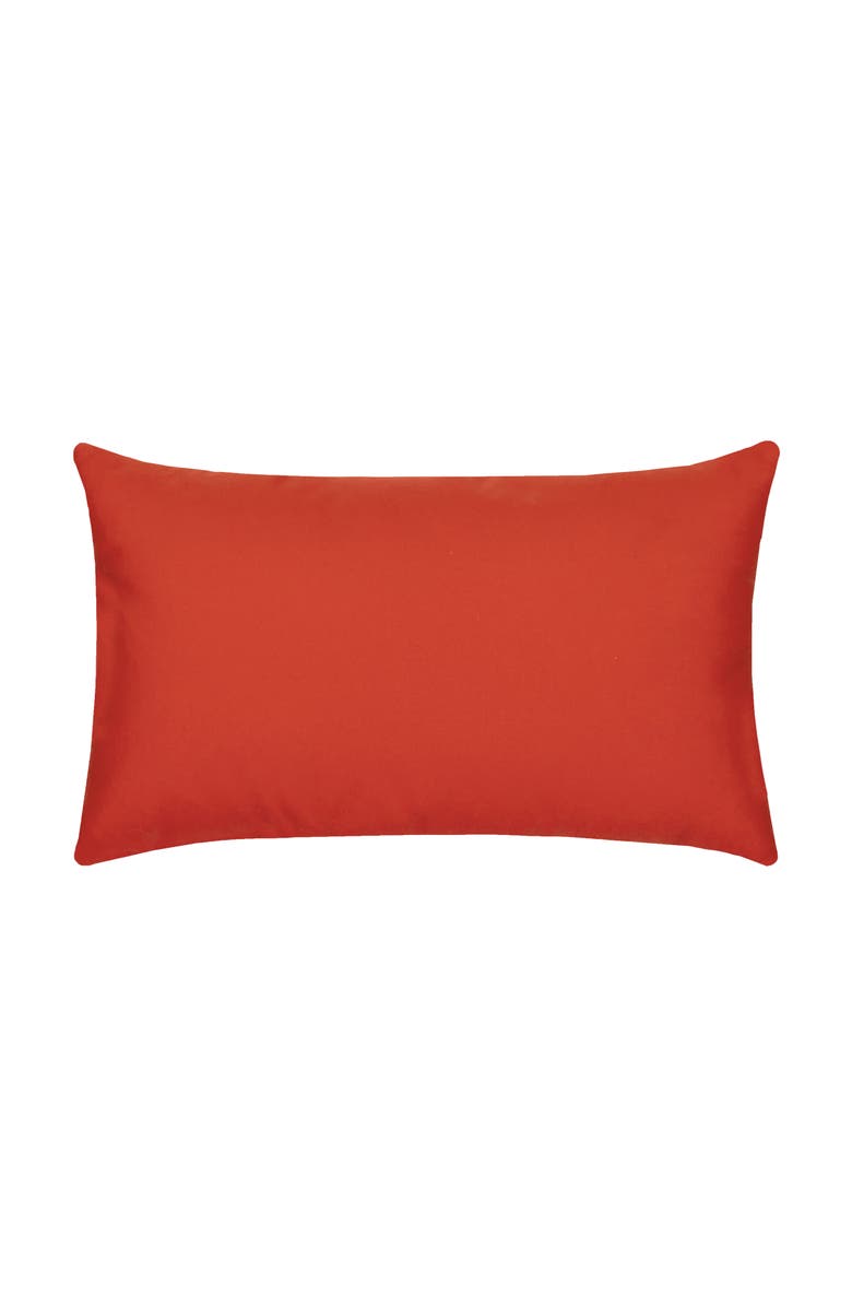 Elaine Smith Tropical Bee Jacquard Chenille accented Indoor & Outdoor Woven Accent Pillow, Alternate, color, Red