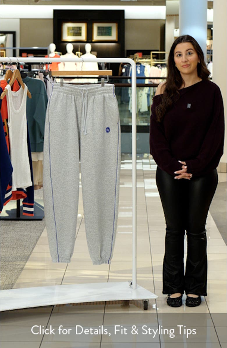 Brushed Fleece Wide Leg Sweatpants, sales video thumbnail
