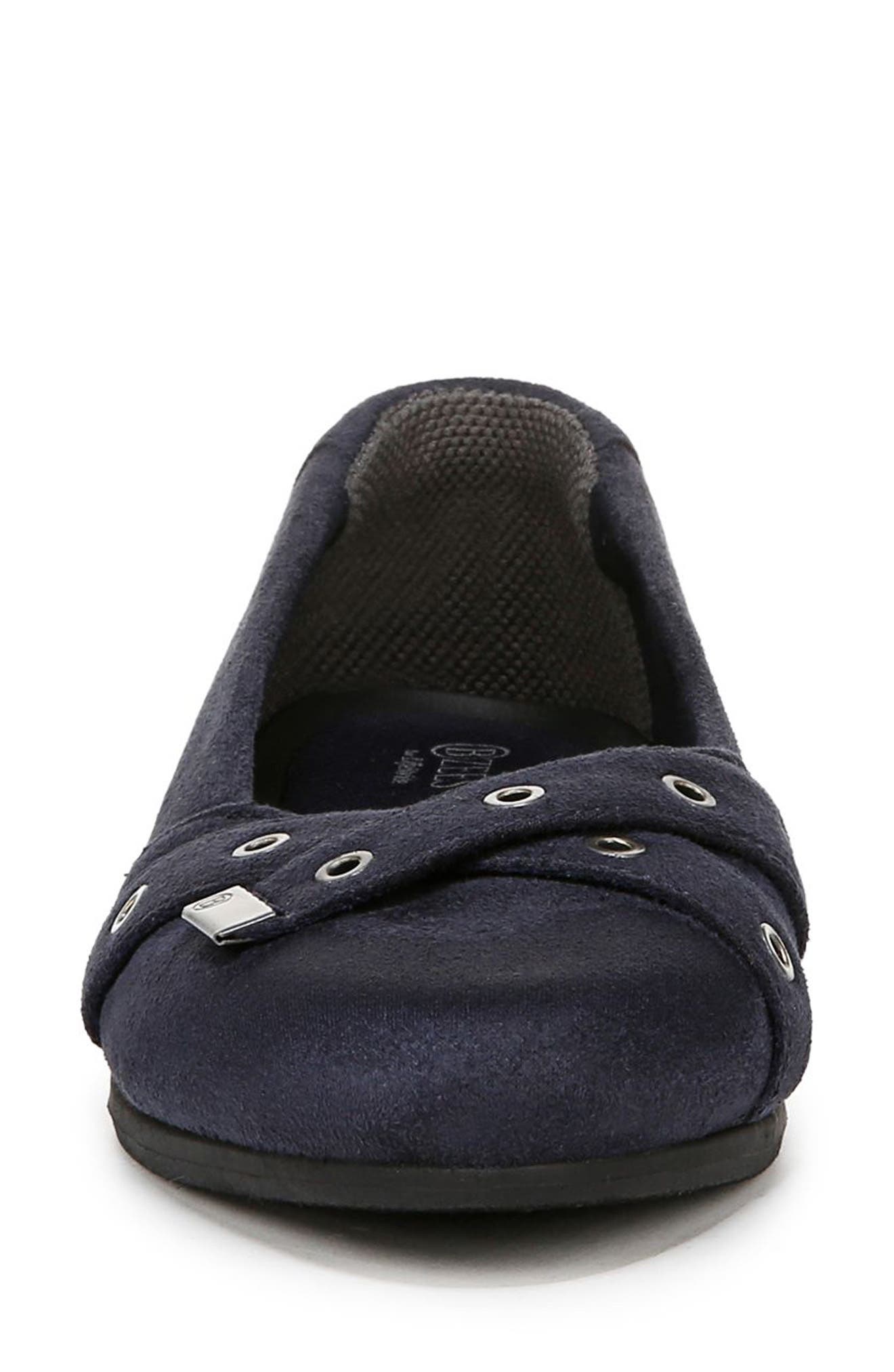 LifeStride Kira Grommet Strap Flat, Alternate, color, Navy Blazer
