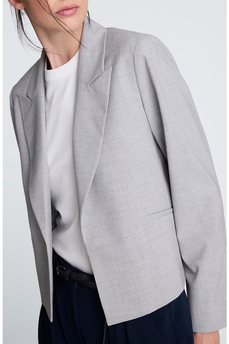 Peak Lapel Jacket, Alternate, color, LIGHT HEATHER GREY