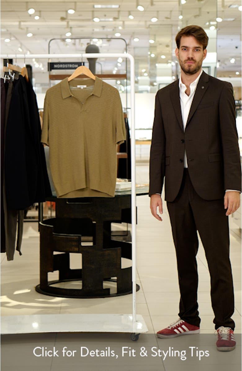 Pointelle Stitch Johnny Collar Sweater Polo, sales video thumbnail