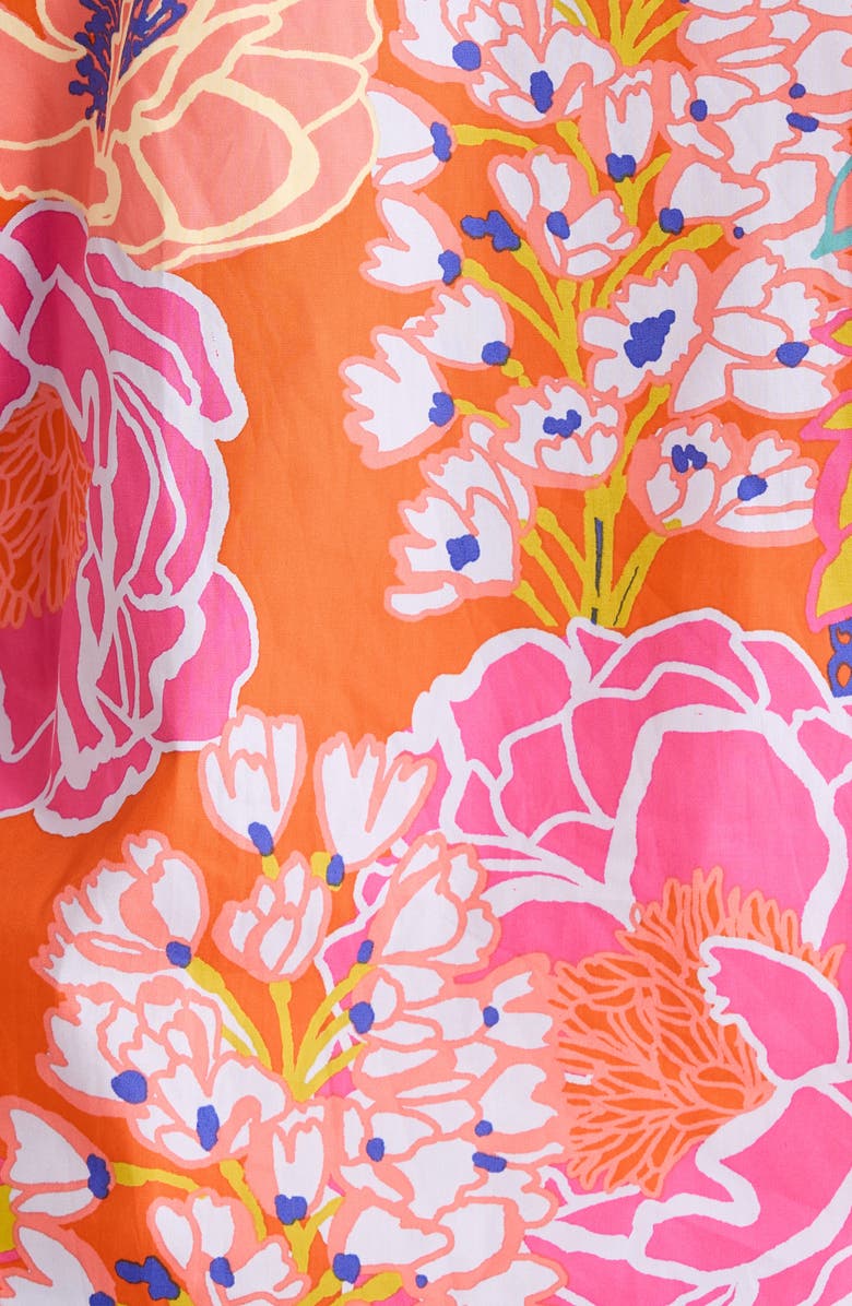 SUGARLIPS Reign Floral Cotton Puff Sleeve Top, Alternate, color, Orange-Multi