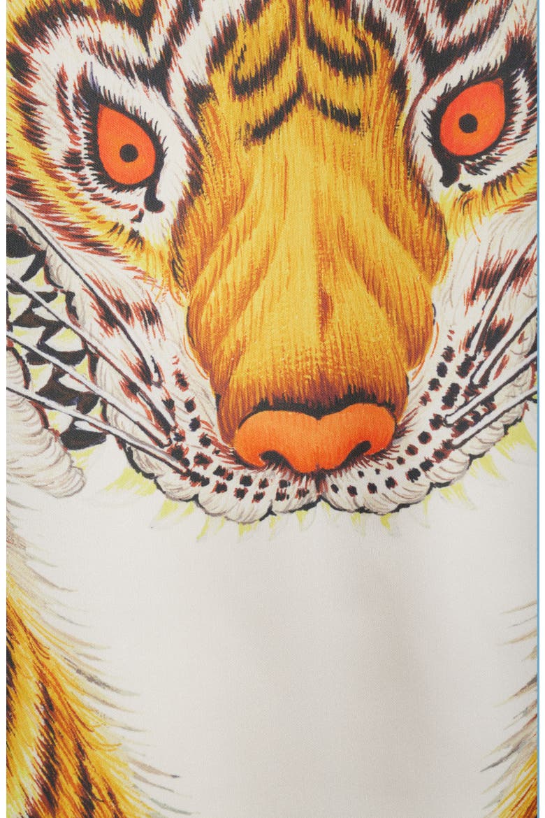 Tiger Graphic Satin Jersey Polo, Alternate, color, MULTICOLOUR