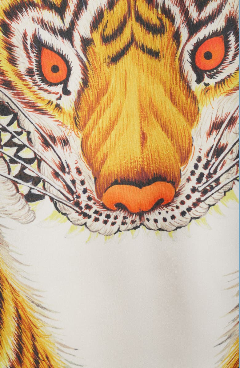Y-3 Tiger Graphic Satin Jersey Polo, Alternate, color, Multicolour