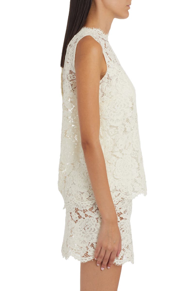 Dolce&Gabbana Branded Stretch Lace Top, Alternate, color,