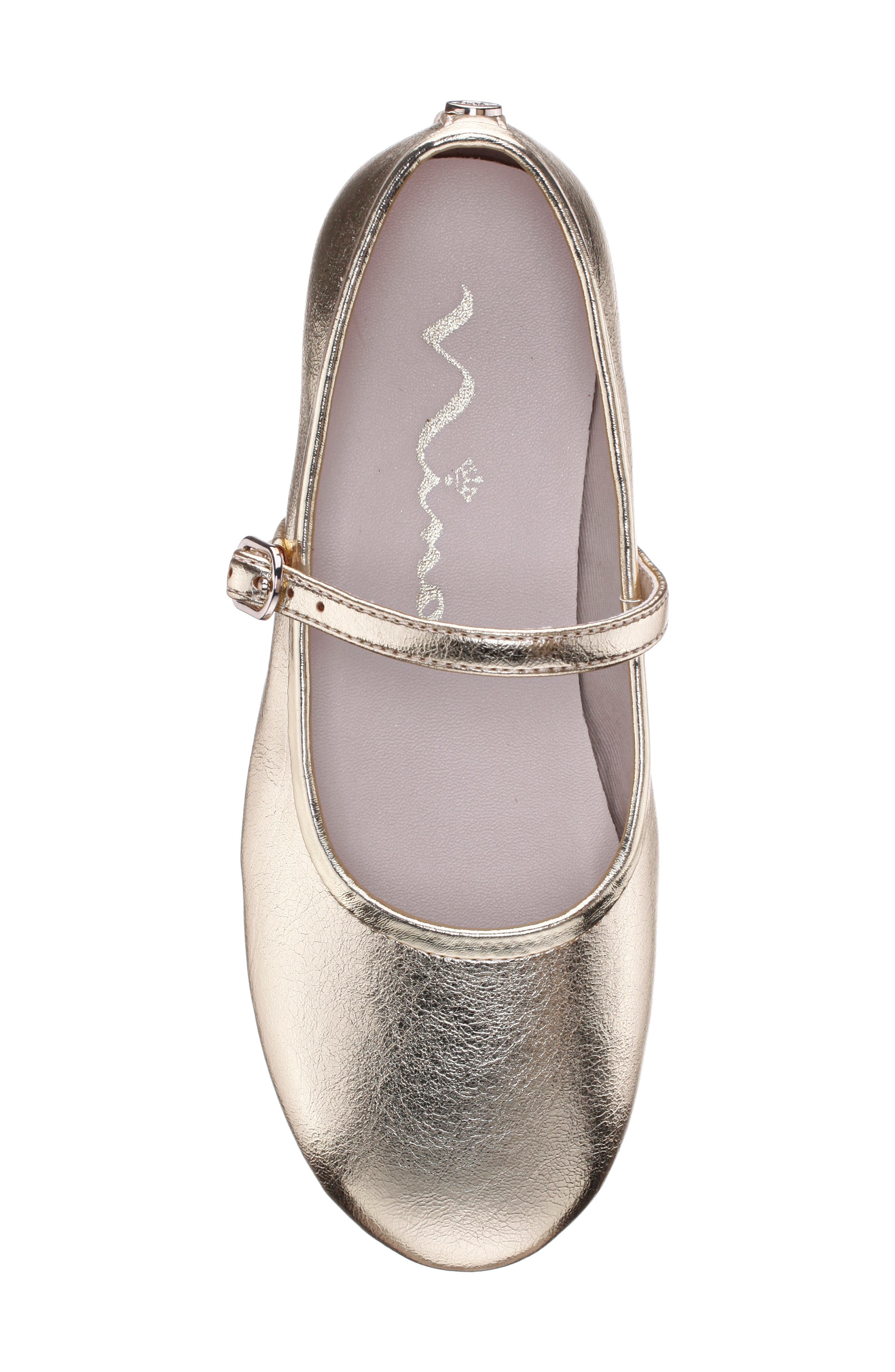 Kids' Nicola Mary Jane Flat, Alternate, color, GOLD METALLIC