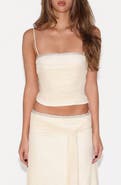 Tiger Mist Juna Crystal Trim Mesh Camisole