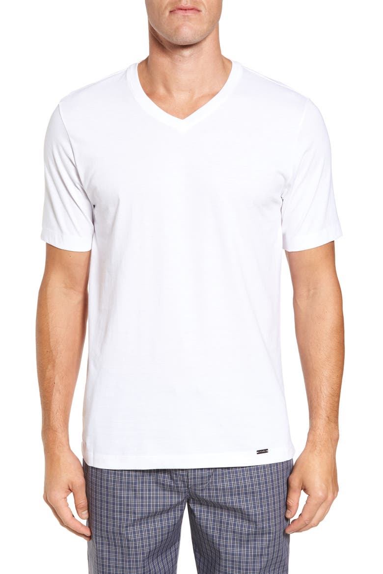Living Cotton V-Neck T-Shirt, Main, color, WHITE