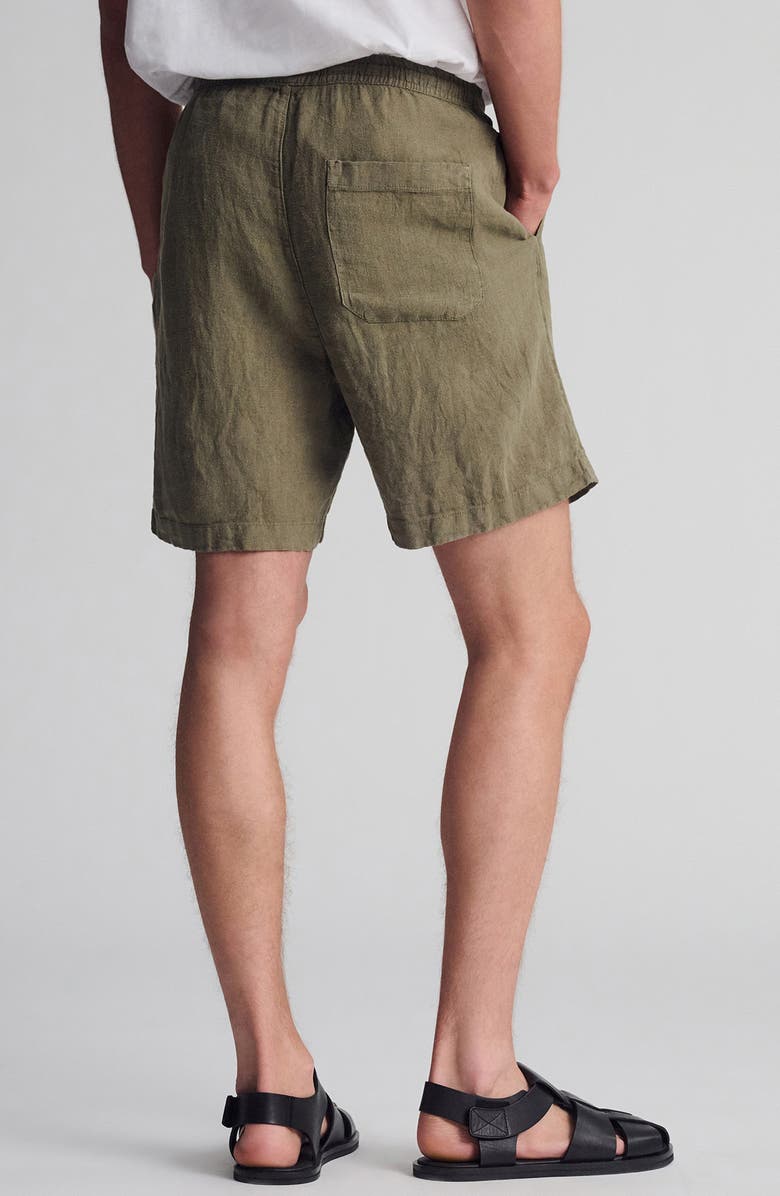 Mavi Jeans Drawstring Linen Shorts, Alternate, color, Kalamata