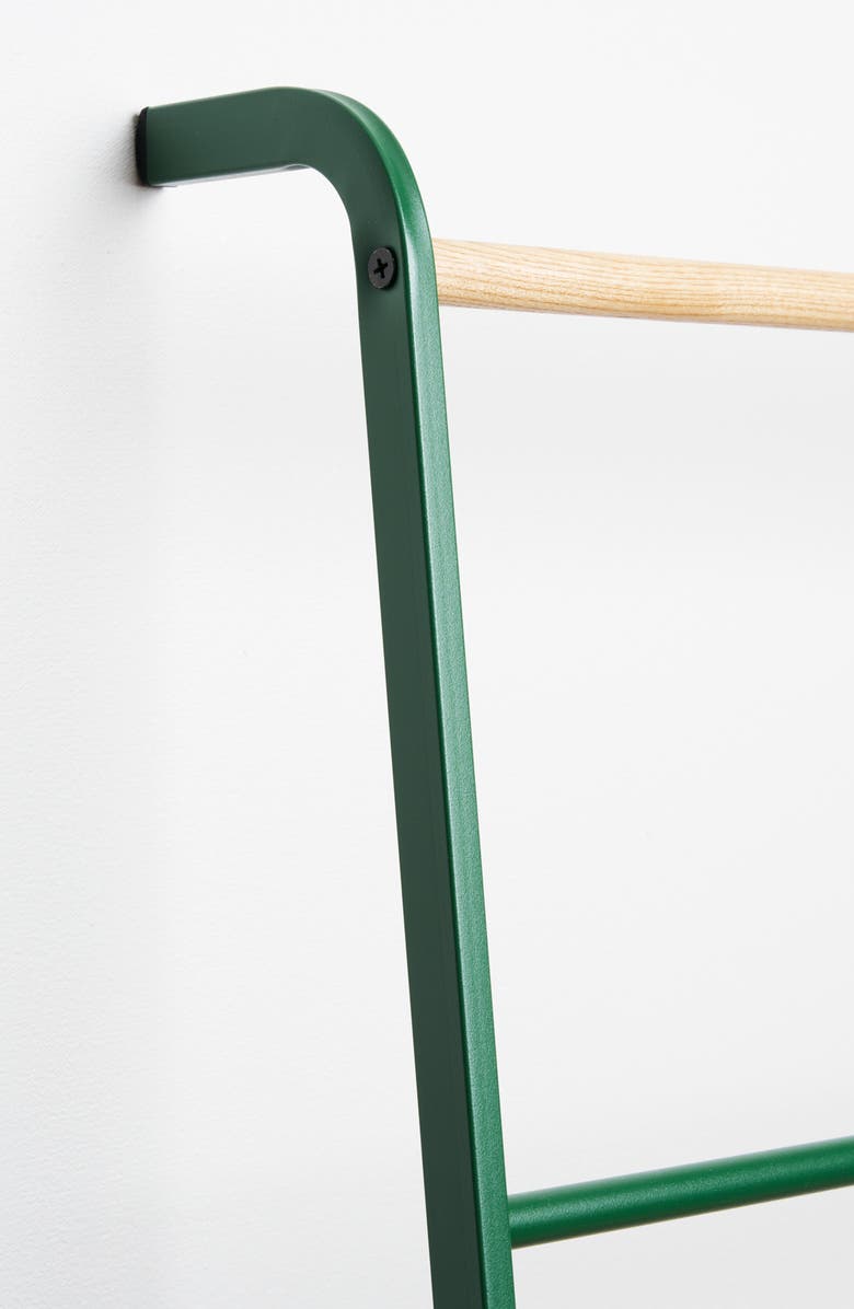 Yamazaki Leaning Storage Ladder, Alternate, color, Forest Green